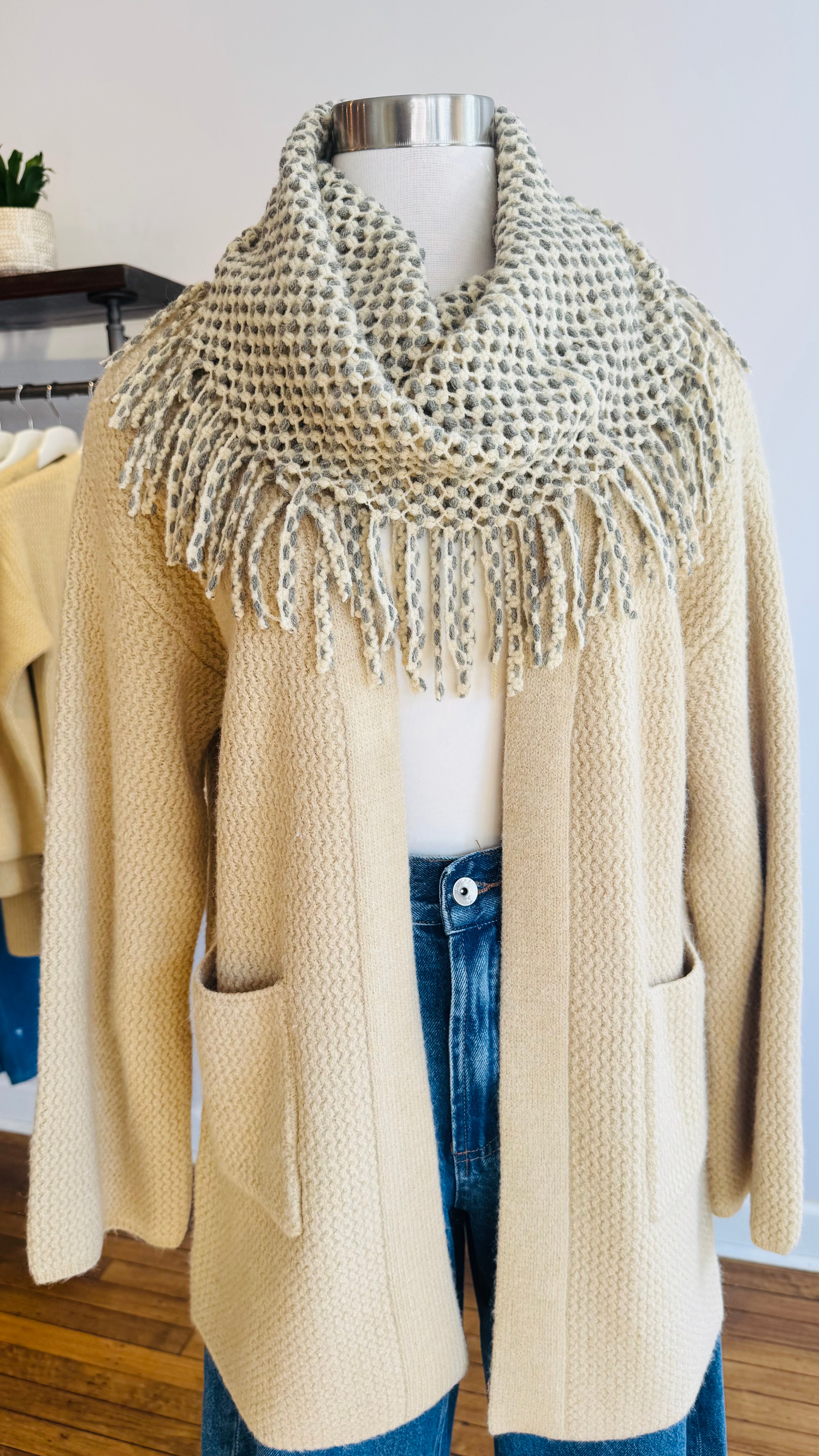 Mini Tube Fringe Scarf