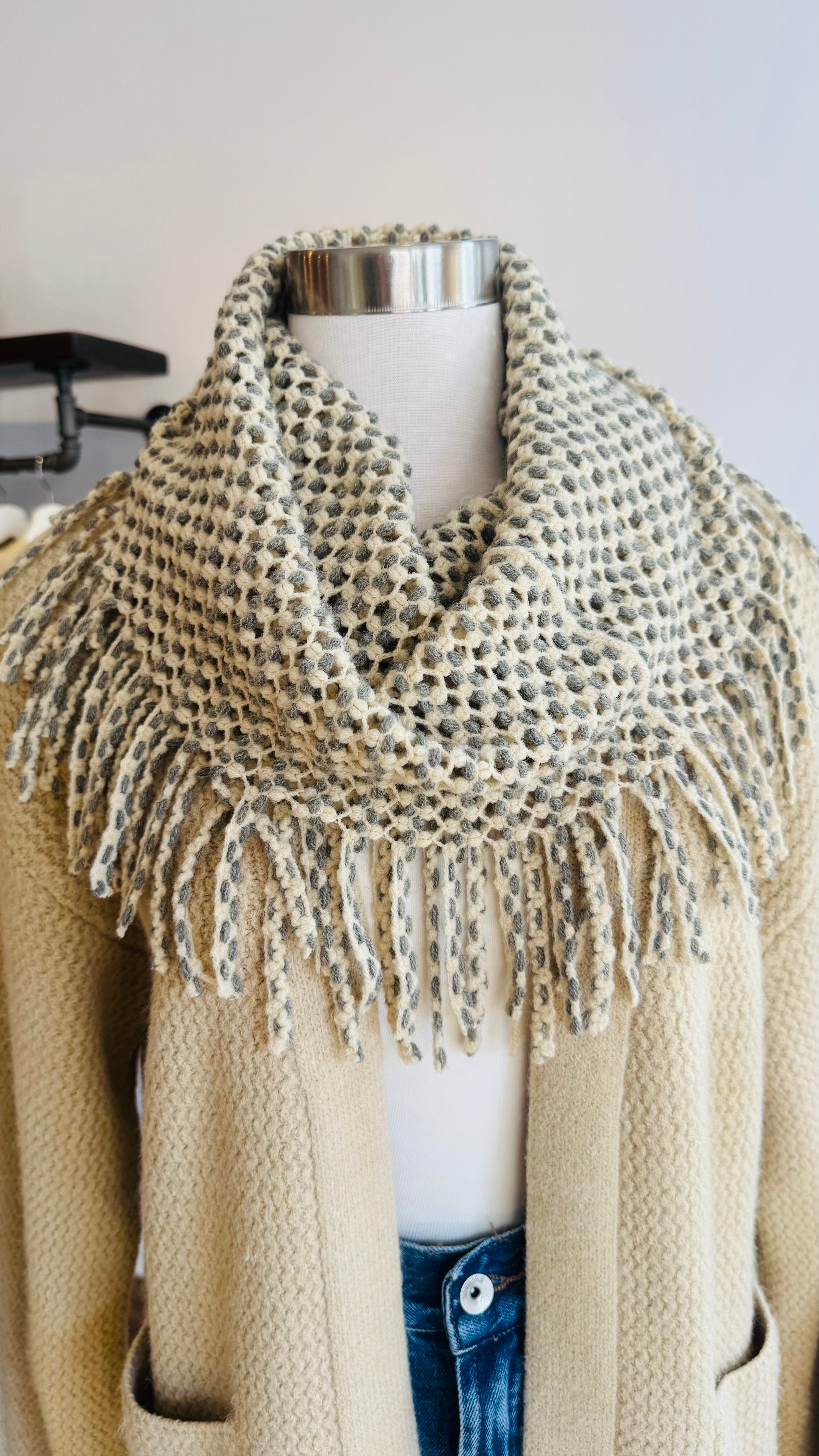 Mini Tube Fringe Scarf