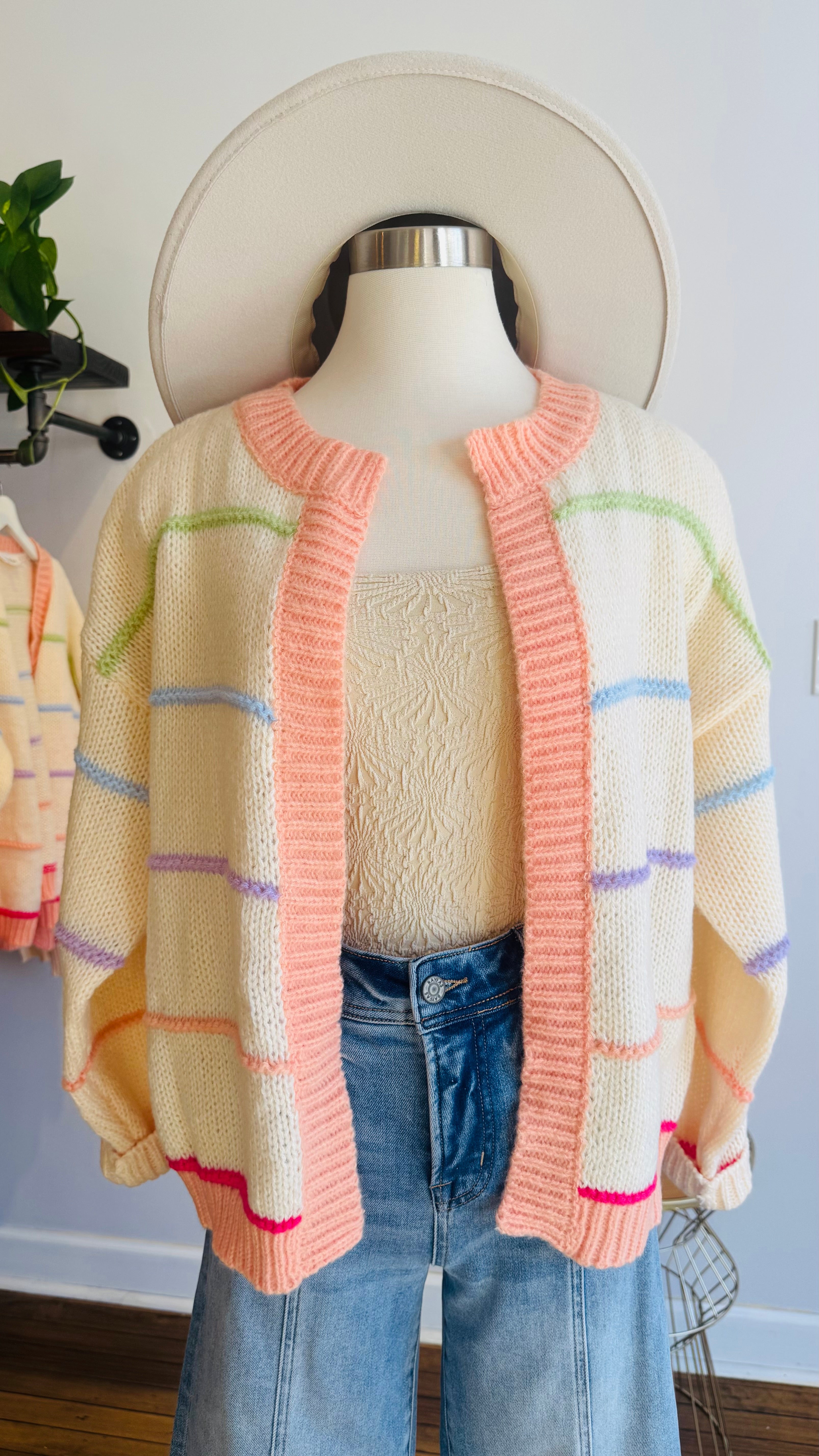 Dreamy Rainbow Open Cardigan