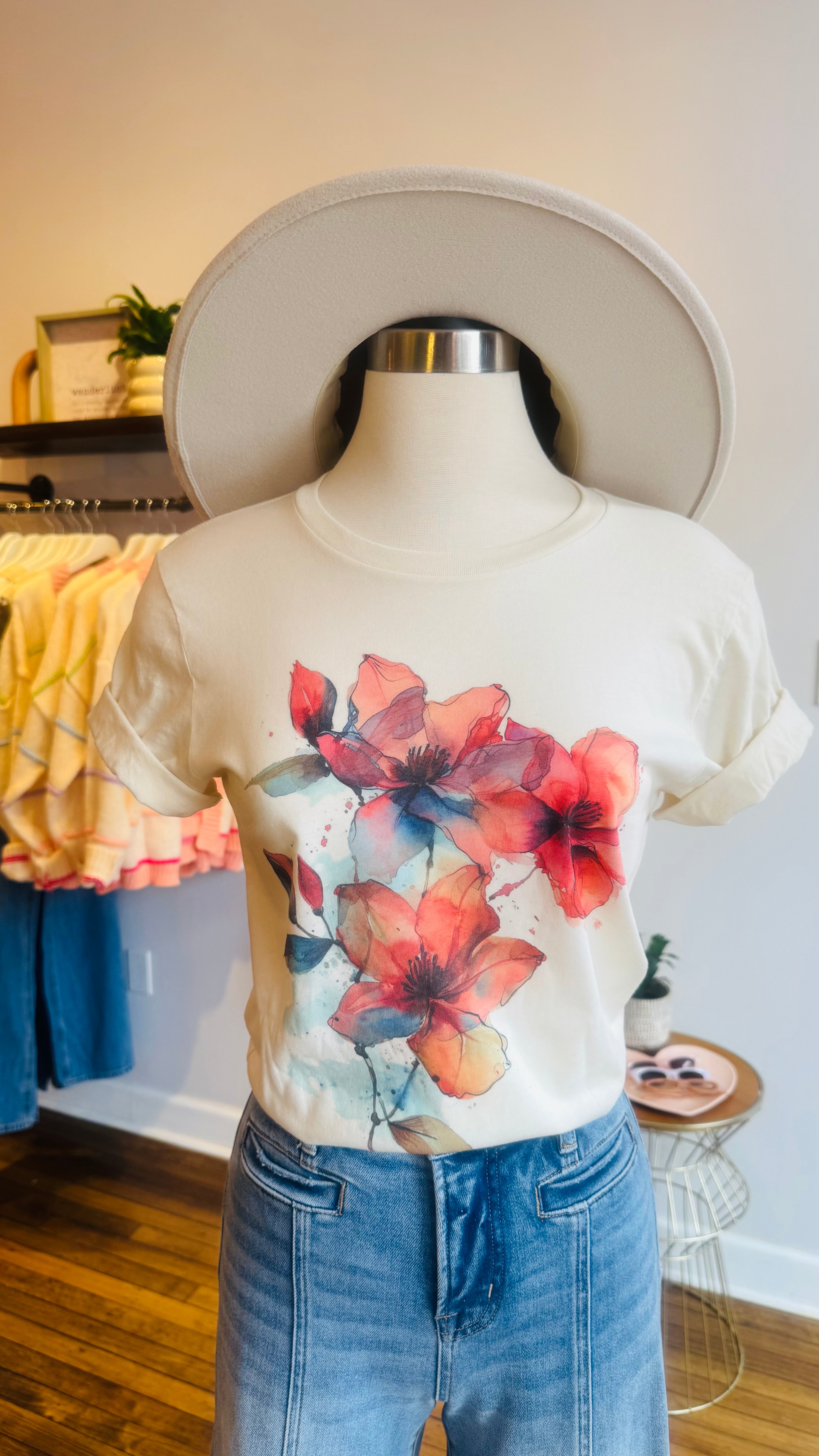 Floral Watercolor Graphic Tee